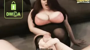 Пышногрудая курва отсасывает толстый хуй Kriisrus