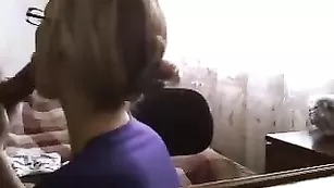Грудастая стерва шалит в привате