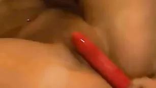 Одинокая девчонка трахает писечку в привате