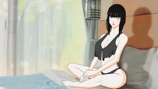 Hentai babe Akari showing off her assets