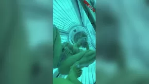 Dakota James Mirror on the bottom of the tanning bed !! Had to play with мой киска it was so hot snapchat premium порно реальный секс