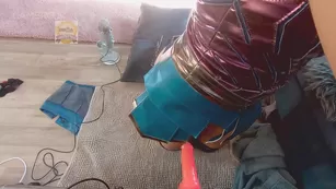 twerkingbaby WonderWoman cosplay riding дилдо