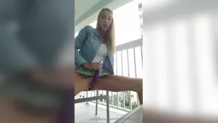 HOLLYHOTWIFE Cumming on the balcony with мой princess plug in before I go out on the town. So public чат для бесплатное порно реальный секс