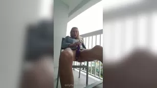 HOLLYHOTWIFE Cumming on the balcony with мой princess plug in before I go out on the town. So public чат для бесплатное порно реальный секс