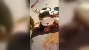 BambiIsForest sucks dick wearing a mask порно реальный секс