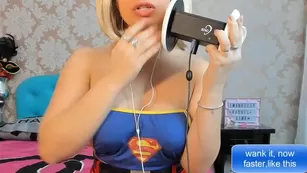 Emanuelly Raquel ASMR COSPLAY supergirl JOI ass fuck | ManyVids Free Porn Live Sex