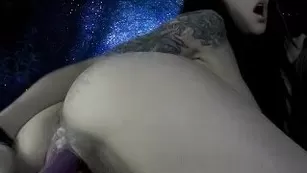 AnnaMolli dildoing bare cunt - tatted model free girls MFC