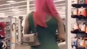 Brittanya Razavi masturbates in a dressing room