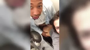 Keisha Grey Boy girl interracial toilet fuck