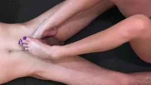 footjob with cumshot on purple toes kittybegood exclusive verified amateurs kink free porn live sex