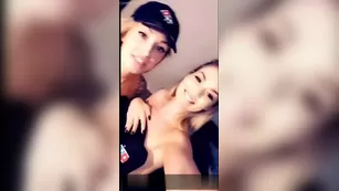 Morgan Lux Austin Reign threesome sex w/ pizza guy - snapchat premium