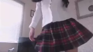 MissReinaT MFC Sex Schoolgirl Fucked by big dildo - premium anal porn