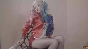 harley quinn pegging her bf w/ big black strapon great cumshot to his ass Adult Webcams premium manyvids porn live sex