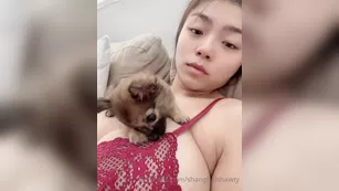 shanghaishawty when ur boob is a spot for the puppy to rest on chat for free Adult Webcams porn