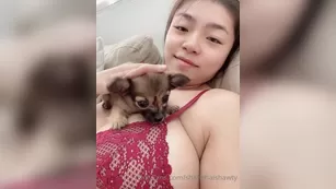 shanghaishawty when ur boob is a spot for the puppy to rest on chat for free Adult Webcams porn