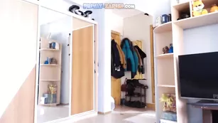 Грудастая девка kisankanna получает сперму на лицо