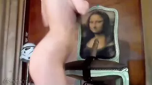 Пылкая брюнеточка шалит с фаллосом Elisa_Death