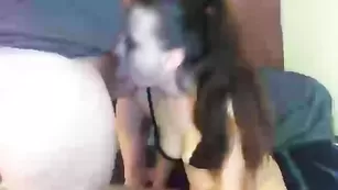 Сучка в нижнем белье делает классный минет kinky_kaylee