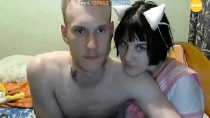 Похотливая шлюшка делает глубокий минет KonohaParty