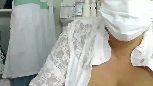 Грудастая медсестра TAGIRA шалит на работе