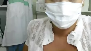 Грудастая медсестра TAGIRA шалит на работе