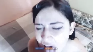 Трахнул подружку и кончил на лицо Brozzers69