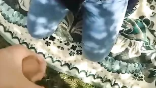 Красотка MYru делает минет на природе