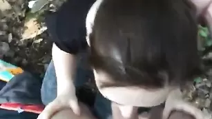 DoubleTrable горячий минет и порно от первого лица на улице