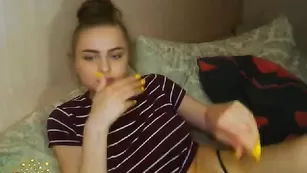 Грудастая lana-del-vira трахает бритую письку