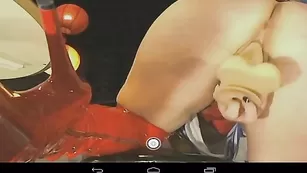 Шальная девка Kobra трахает пизду фаллосом