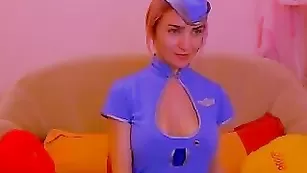 Девочка в униформе sexyfairy быстро раздевается