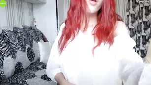 Рыжая краля AlexandraRed шалит во фри чате