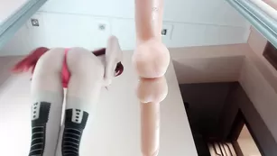 Соблазнительная клуша Alexis_Kline трахается со страпоном