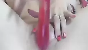 Молодая шлюшка LittleVirginX мастурбирует секс игрушкой