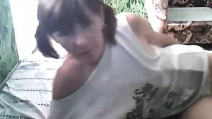 Рыжая шваль с хвостиками beautifulmom давится волосатым хером
