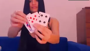 Длинноволосая цаца KarolinaVIP1 во фри чате с картами