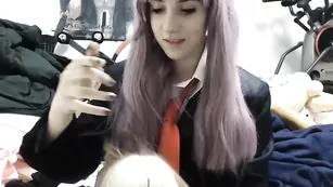 Очаровательная курва Lana_rain смачно долбит анал