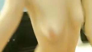 Черноволосая худышка angeliquesage показывает сексуальное тело