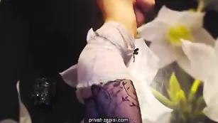 Грудастая шалава Milena577 танцует стрип