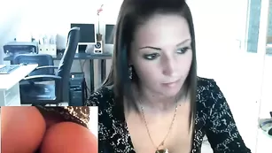 Желанная брюнетка Sexyofficegirl разминает сиськи