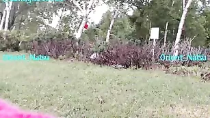 Шальная сучка Orient_Natsu мастурбирует на людях