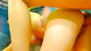 Сочная телка с большой попой сосет хуй и трахается в анал