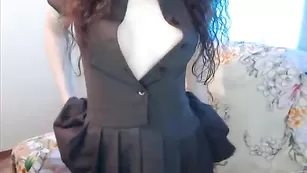 Красивая пассия littleann позирует в чулочках