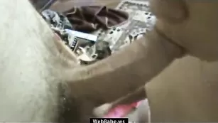 Толстенькая баба Диана трахает в попу после минета