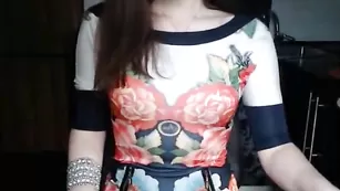 PJgirl красавица трогает пилотку