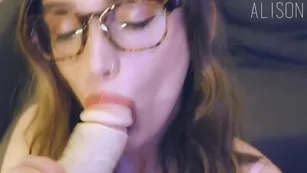 Alisonxo messy blow job glasses facial cumshot реальный порно реальный секс 1