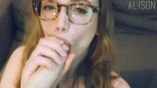 Alisonxo messy blow job glasses facial cumshot реальный порно реальный секс 1