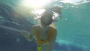 ukcutegirl Having a snorkel a round the pool like a mermaid ha ha шоу чат реальный порно
