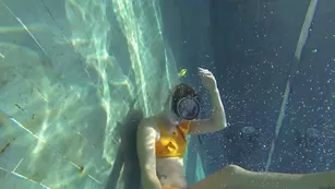 ukcutegirl Having a snorkel a round the pool like a mermaid ha ha шоу чат реальный порно