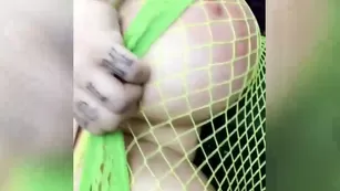 giagotham666 25 09 2017 981832 Acid Green Fishnet Bodystocking Bikini Underboob Pt 3 u шоу чат реальный порно